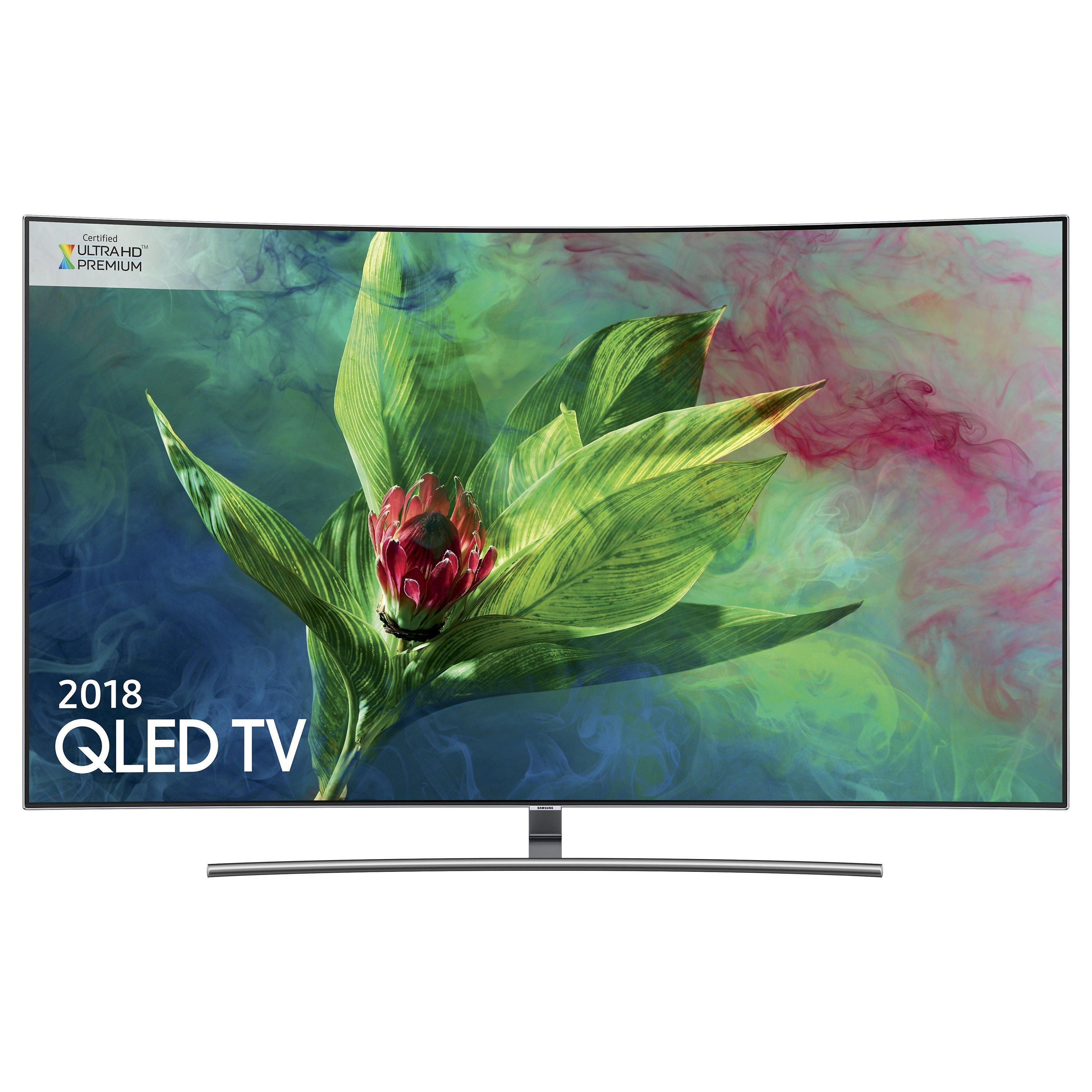 Samsung QE65Q8CN (2018) Curved QLED HDR 1500 4K Ultra HD Smart TV, 65" with TVPlus/Freesat HD & 360 Design, Ultra HD Premium Certified, Silver