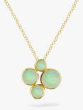 E.W Adams 9ct Yellow Gold 4 Stone Pendant Necklace, Opal