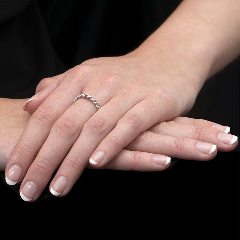 Product image 2 of 3, which shows London Road 9ct Gold Stacking Rope Ring, N, White Gold