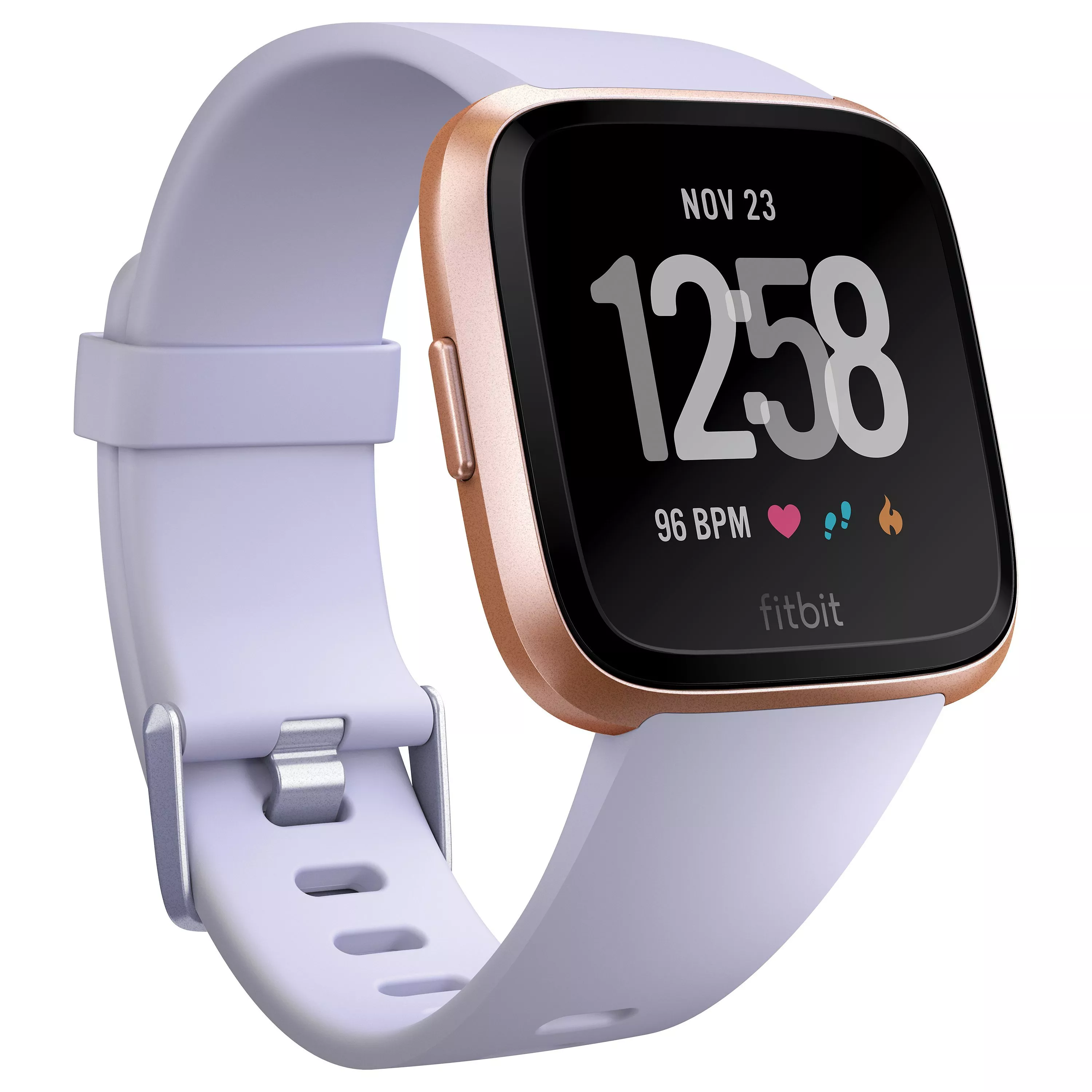 Fitbit Versa Smart Fitness Watch Periwinkle Rose Gold