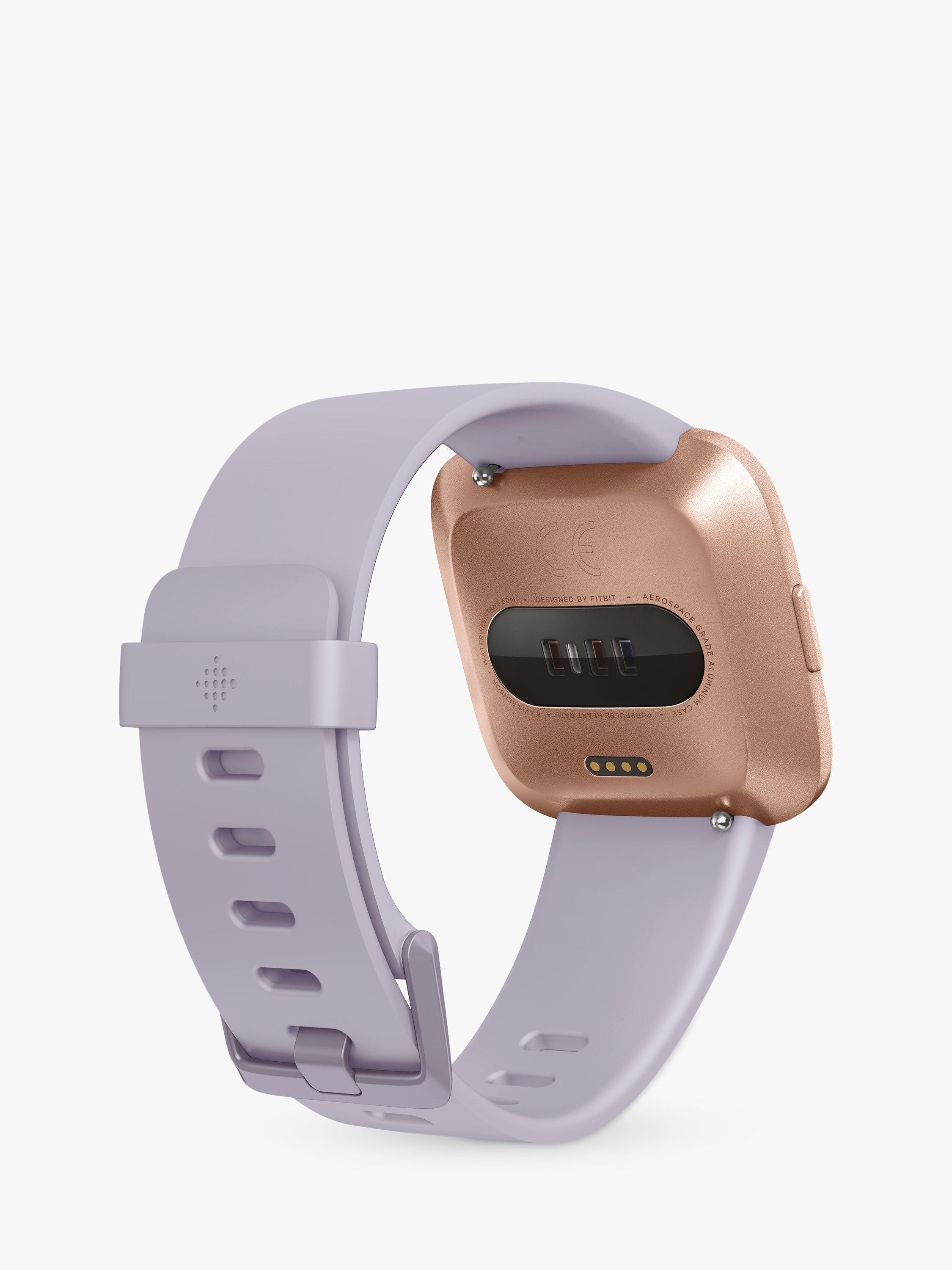 Fitbit Versa Smart Fitness Watch Periwinkle Rose Gold