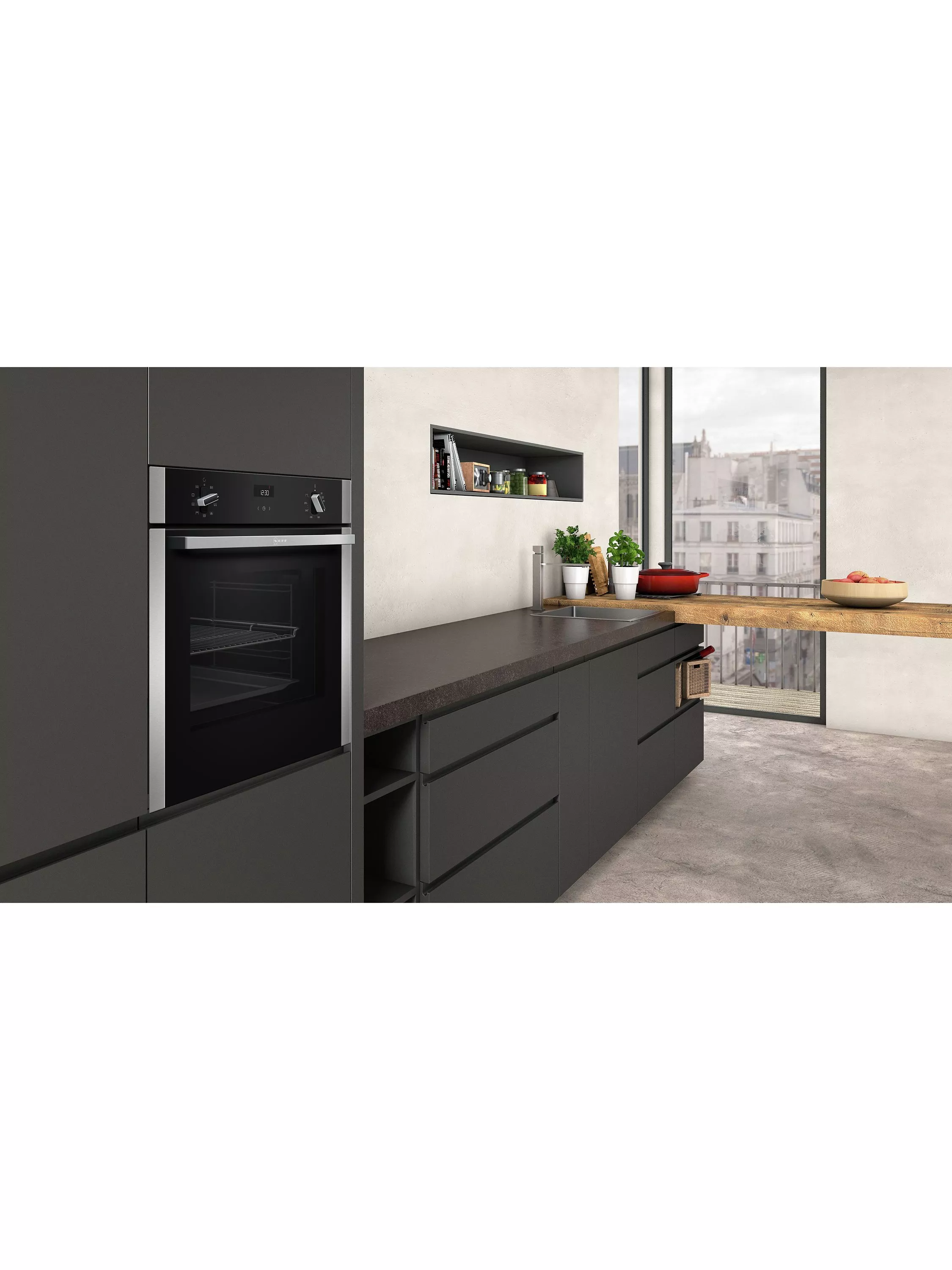 Neff N50 B1ACE4HN0B Built In Electric Single Oven Stainless Steel
