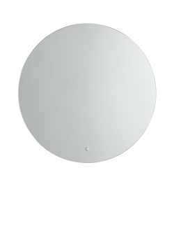 John Lewis Halo Illuminated Round Bathroom Mirror, Silver