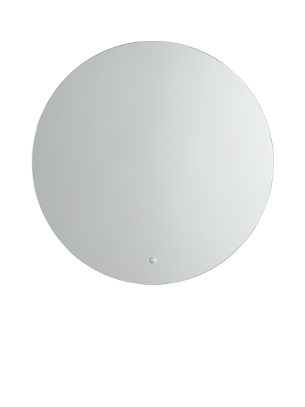 John Lewis Halo Illuminated Round Bathroom Mirror, Silver