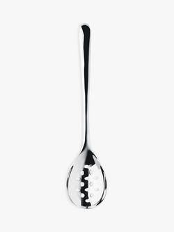 Robert Welch Signature Stainless Steel Slotted Spoon, L32cm, Silver
