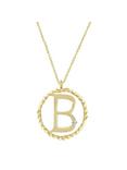 London Road 9ct Gold Diamond Initial Pendant Necklace, B