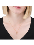 London Road 9ct Gold Diamond Initial Pendant Necklace, C