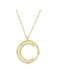 London Road 9ct Gold Diamond Initial Pendant Necklace, C
