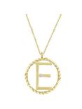 London Road 9ct Gold Diamond Initial Pendant Necklace, E