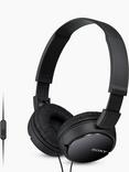 Sony MDR-ZX110AP On-Ear Headphones with Mic/Remote, Black