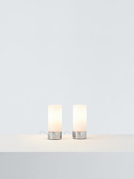 John Lewis Cara Glass Touch Lamps, Set of 2, White