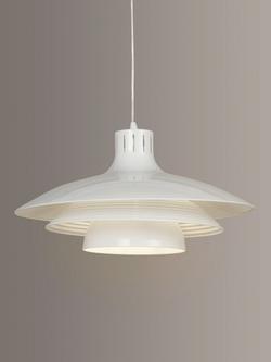 John Lewis Stockholm Large Ceiling Light, White, White