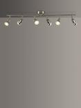 John Lewis ANYDAY Keely 6 Spotlight Ceiling Bar, Brushed Steel