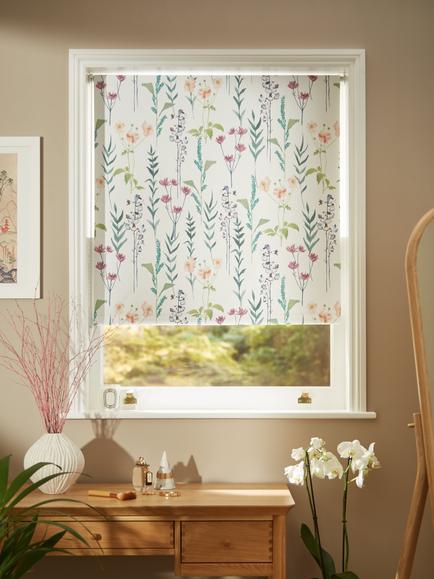 John Lewis Longstock Blackout/Thermal Roller Blind, Multi, Multi