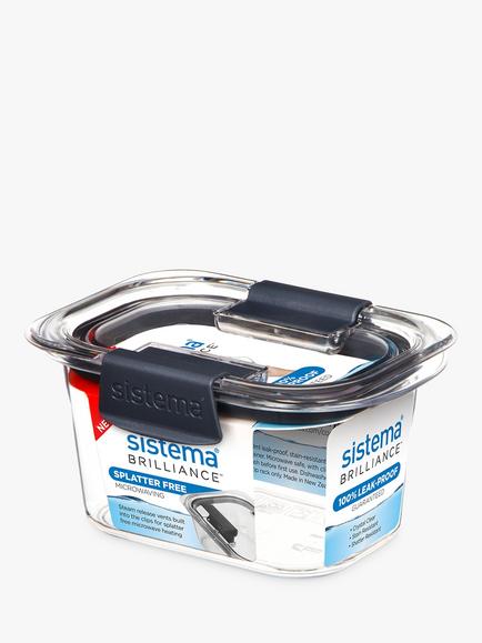 Sistema Brilliance Multi-Purpose Stackable Leak-Proof Container, 380ml - view 2, Clear