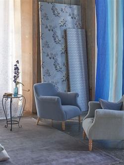 Designers Guild Dufrene Wallpaper - view 2, Zinc Blue Pdg1055/06