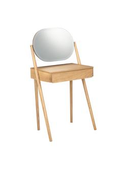 John Lewis Bow Dressing Table & Mirror, Natural, Natural Natural