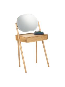 John Lewis Bow Dressing Table & Mirror, Natural - view 2, Natural Natural