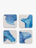 Rick Stein Cork-Backed Coves of Cornwall Coasters, Set of 4, Blue/White