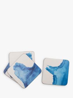 Rick Stein Cork-Backed Coves of Cornwall Coasters, Set of 4, Blue/White - view 2, Blue/White
