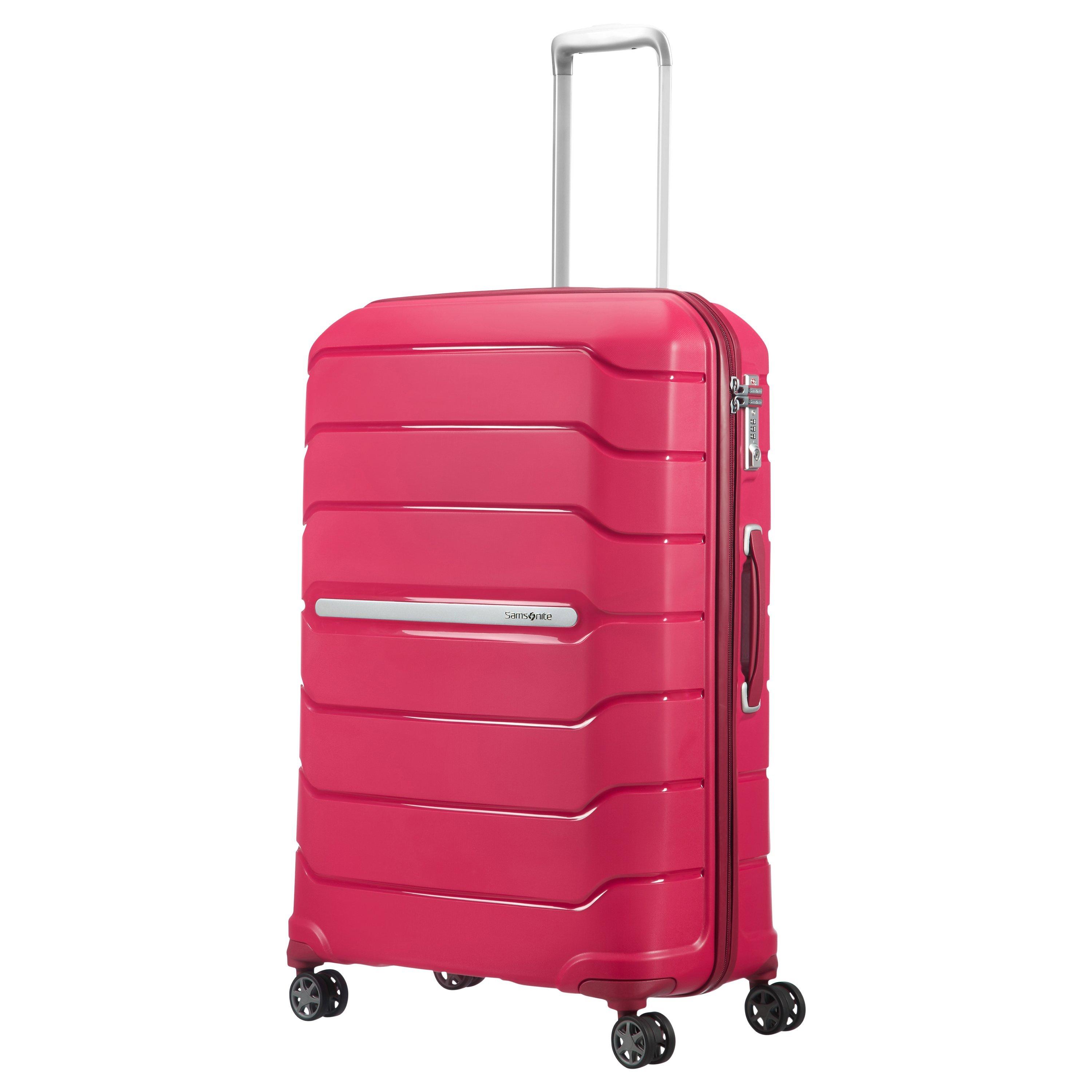 Samsonite Flux Spinner 4 Wheel 75cm Large Suitcase Berry Red