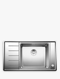 BLANCO Andano XL 6 S-IF Compact Inset Kitchen Sink with Single Right Hand Bowl, Stainless Steel, Stainless Steel