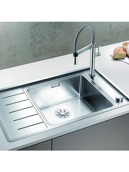 BLANCO Andano XL 6 S-IF Compact Inset Kitchen Sink with Single Right Hand Bowl, Stainless Steel - view 2, Stainless Steel