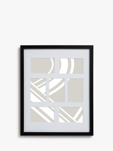 John Lewis Box Photo Frame & Mount, 7 Photo, 4 x 6" (10 x 15cm), Black