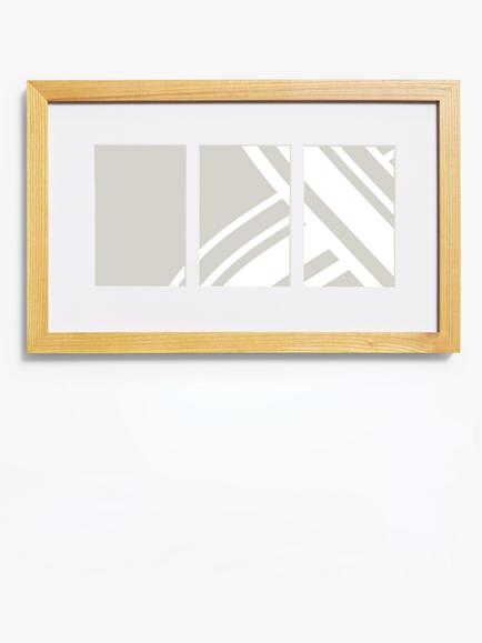 John Lewis Wood Photo Frame & Mount, 3 Photo, 4 x 6" (10 x 15cm), FSC-Certified (Oak), Oak