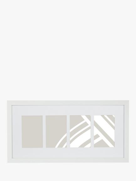 John Lewis Box Photo Frame & Mount, 4 Photo, 4 x 6" (10 x 15cm), White