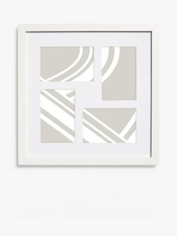 John Lewis Box Photo Frame & Mount, 4 Photo, 6 x 4" (15 x 10cm), White