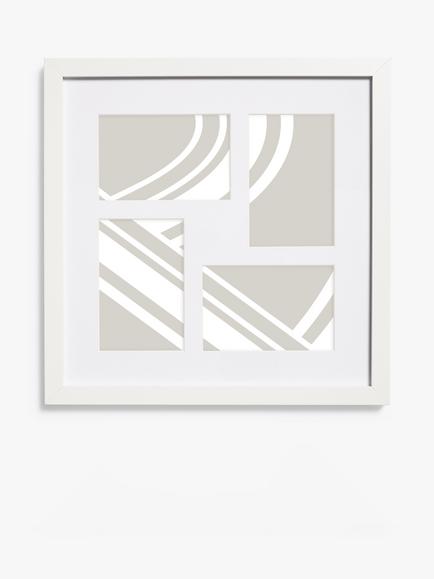 John Lewis Box Photo Frame & Mount, 4 Photo, 6 x 4" (15 x 10cm), White