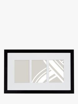 John Lewis Box Photo Frame & Mount, 3 Photo, 4 x 6" (10 x 15cm), Black