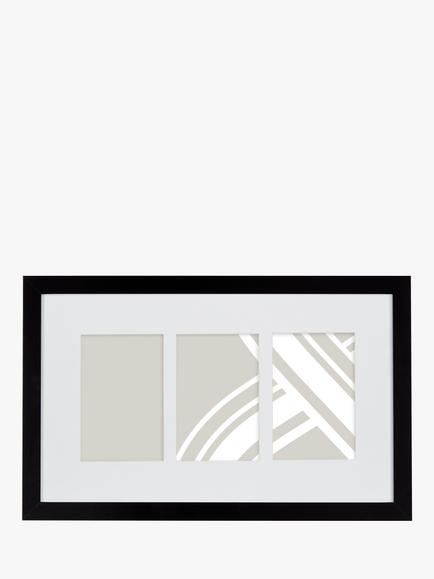 John Lewis Box Photo Frame & Mount, 3 Photo, 4 x 6" (10 x 15cm), Black