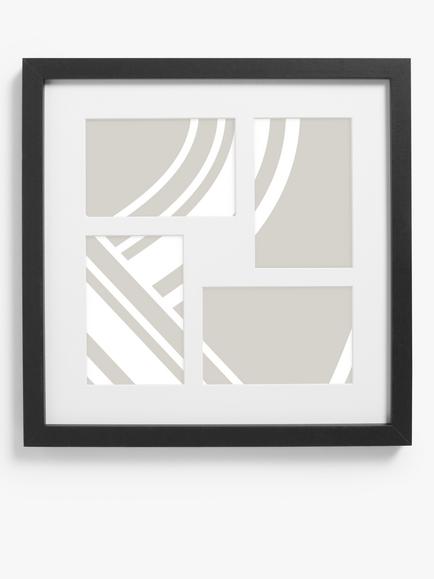 John Lewis Box Photo Frame & Mount, 4 Photo, 6 x 4" (15 x 10cm), Black