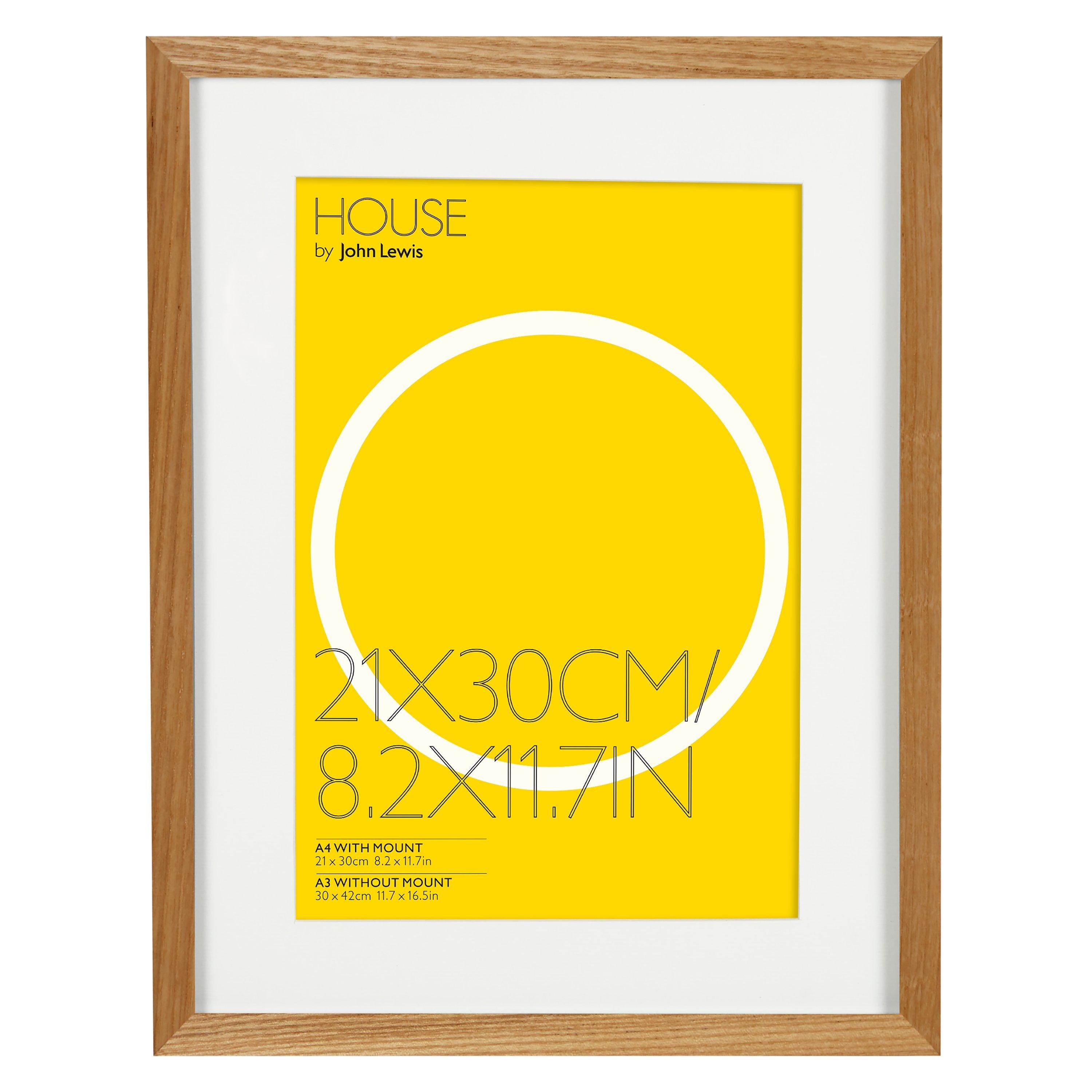 House by John Lewis Wood Photo Frame, A4 Mount, FSC-Certified (Oak)
