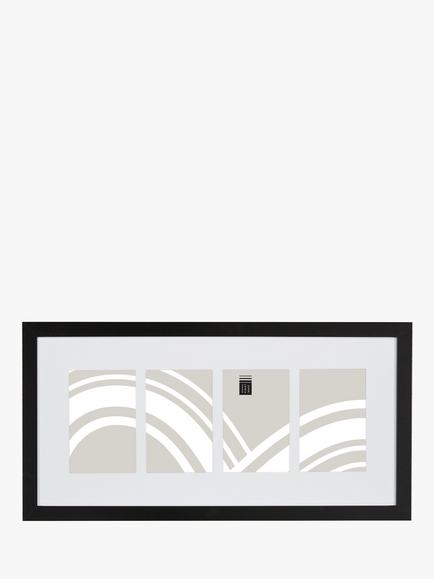 John Lewis Box Photo Frame & Mount, 4 Photo, 4 x 6" (10 x 15cm), Black