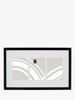 John Lewis Box Photo Frame & Mount, 3 Photo, 5 x 7" (13 x 18cm), Black, Black