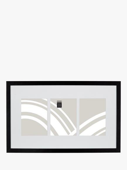 John Lewis Box Photo Frame & Mount, 3 Photo, 5 x 7" (13 x 18cm), Black, Black