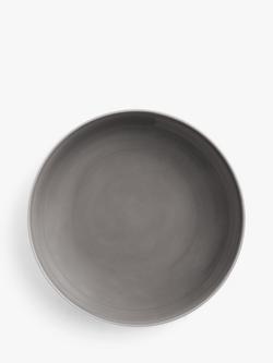 Design Project by John Lewis Porcelain Pasta Bowl, 24cm - view 2, Grey