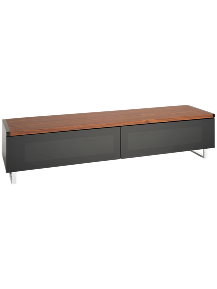 AVF Panorama PM160 TV Stand for TVs up to 80" with Double Sided Top, Walnut/Black