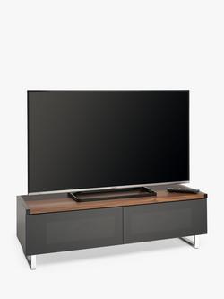 AVF Panorama PM120 TV Stand for TVs up to 60", Black, with Reversible Top - view 2, Walnut/Black