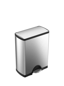 Simplehuman Rectangular Recycler, Brushed Stainless Steel, 46L, Stainless Steel