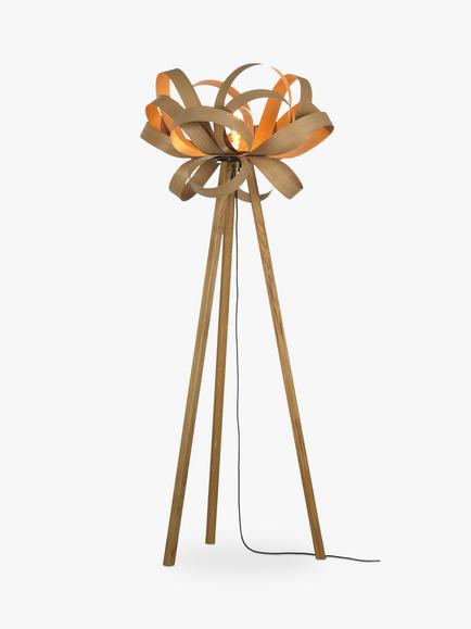 Tom Raffield Skipper Floor Lamp - view 2, Oak