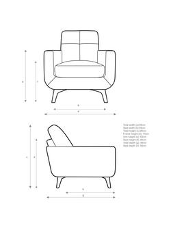 John Lewis Barbican Leather Armchair, Light Leg, Demetra Light Tan - view 2, Demetra Light Tan