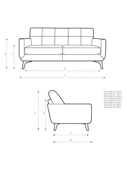 John Lewis Barbican Medium 2 Seater Leather Sofa, Light Leg, Demetra Light Tan - view 2, Demetra Tan