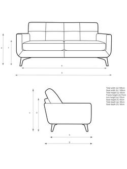 John Lewis Barbican Large 3 Seater Leather Sofa, Light Leg, Demetra Light Tan - view 2, Demetra Light Tan