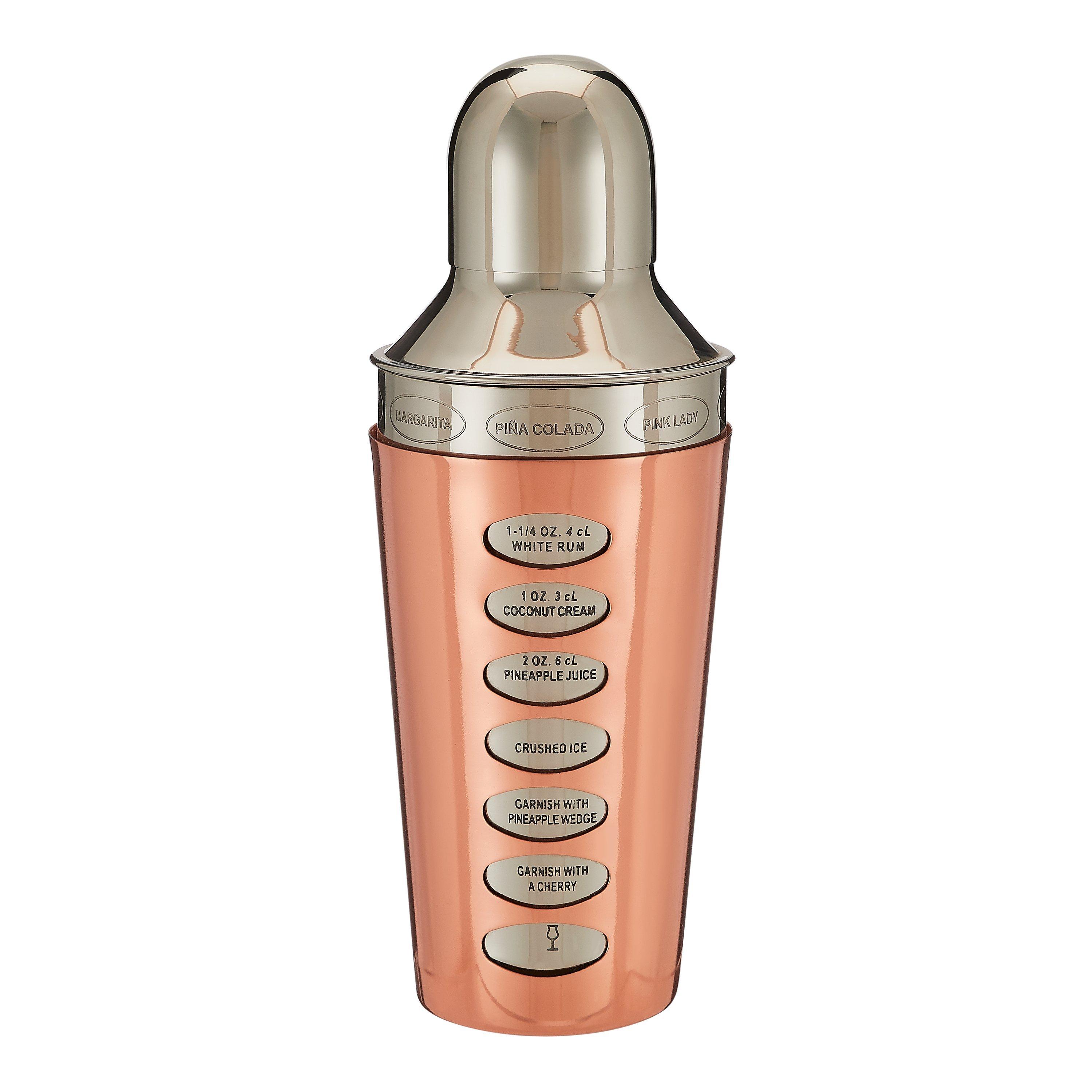 John Lewis Stainless Steel Recipe Cocktail Shaker, 600ml