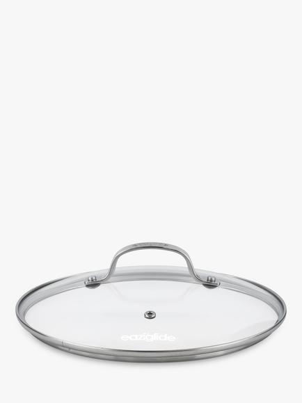 Eaziglide Glass Saucepan / Casserole Pan Lid, 24cm, Clear, Clear