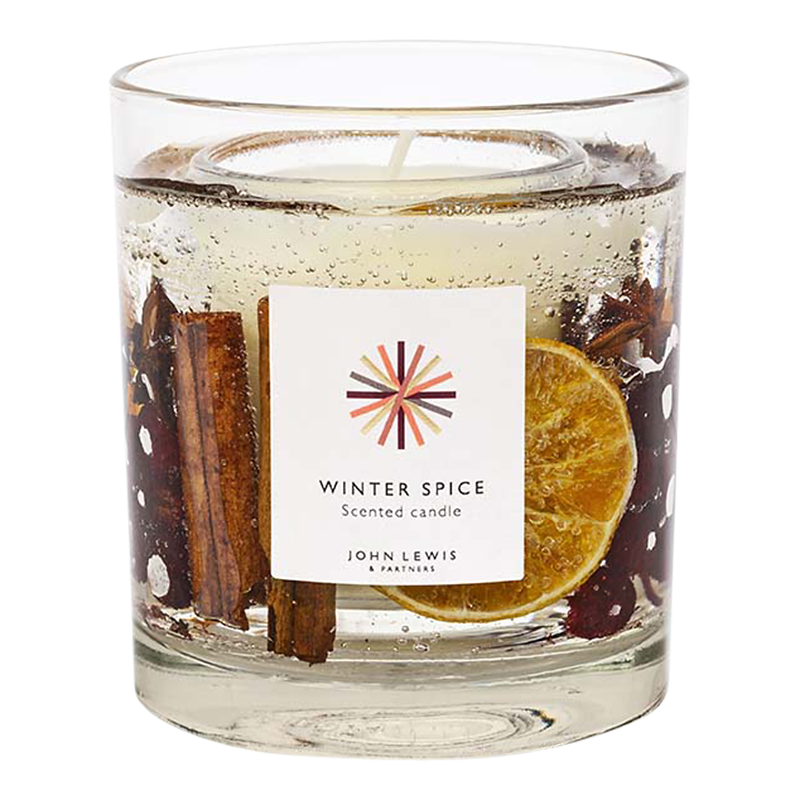 John Lewis & Partners Winter Spice Scented Gel Candle, Medium